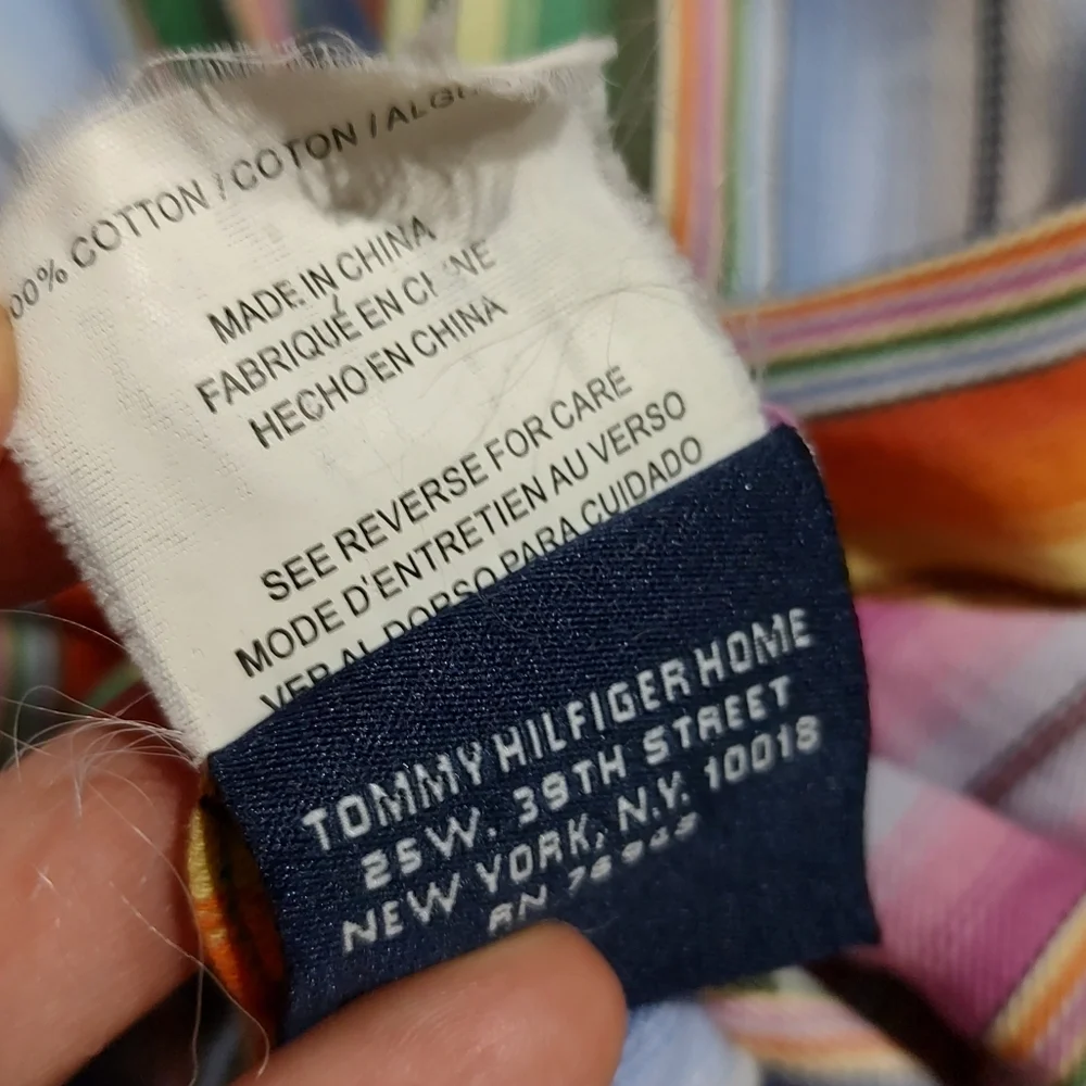 Tommy Hilfiger Rainbow Stripe Twin duvet Cover 100% Cotton